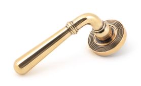 46067 From The Anvil Polished Bronze Newbury Lever on Rose Set (Beehive)