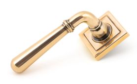 46068 From The Anvil Polished Bronze Newbury Lever on Rose Set (Square)