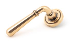 50034 From The Anvil Polished Bronze Newbury Lever on Rose Set (Art Deco) - Unsprung