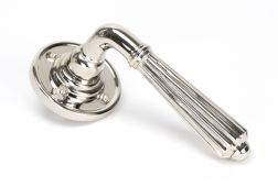 50082 From The Anvil Polished Nickel Hinton Lever on Rose Set - Unsprung