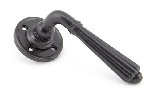 Click Here To Enlarge This Photo Of 50084 From The Anvil Aged Bronze Hinton Lever on Rose Set - Unsprung