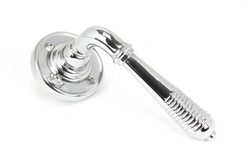 Click Here To Enlarge This Photo Of 50088 From The Anvil Polished Chrome Reeded Lever on Rose Set - Unsprung