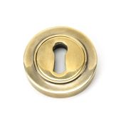 45683 From The Anvil Aged Brass Round Escutcheon (Plain)