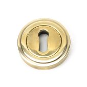 45684 From The Anvil Aged Brass Round Escutcheon (Art Deco)