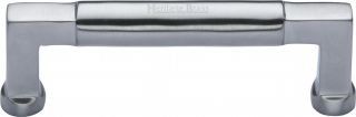 C0312 101-SC Heritage Brass Cabinet Pull Bauhaus Design 101mm ctc Satin Chrome Finish
