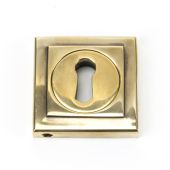 45686 From The Anvil Aged Brass Round Escutcheon (Square)