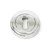 45688 From The Anvil Polished Chrome Round Escutcheon (Art Deco)