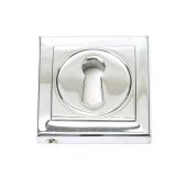 45690 From The Anvil Polished Chrome Round Escutcheon (Square)