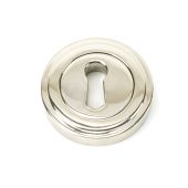 45692 From The Anvil Polished Nickel Round Escutcheon (Art Deco)