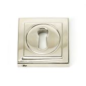 45694 From The Anvil Polished Nickel Round Escutcheon (Square)