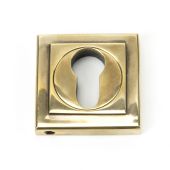 45710 From The Anvil Aged Brass Round Euro Escutcheon (Square)