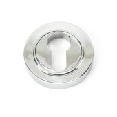 45711 From The Anvil Polished Chrome Round Euro Escutcheon (Plain)