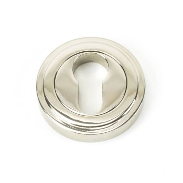 Click Here To Enlarge This Photo Of 45716 From The Anvil Polished Nickel Round Euro Escutcheon (Art Deco)