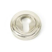 45716 From The Anvil Polished Nickel Round Euro Escutcheon (Art Deco)