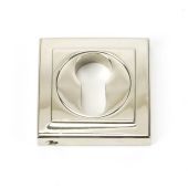 45718 From The Anvil Polished Nickel Round Euro Escutcheon (Square)