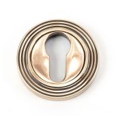 46127 From The Anvil Polished Bronze Round Euro Escutcheon (Beehive)