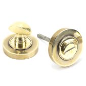 45731 From The Anvil Aged Brass Round Thumbturn Set (Plain)