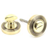 45733 From The Anvil Aged Brass Round Thumbturn Set (Beehive)