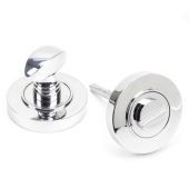 45735 From The Anvil Polished Chrome Round Thumbturn Set (Plain)