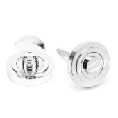 45736 From The Anvil Polished Chrome Round Thumbturn Set (Art Deco)