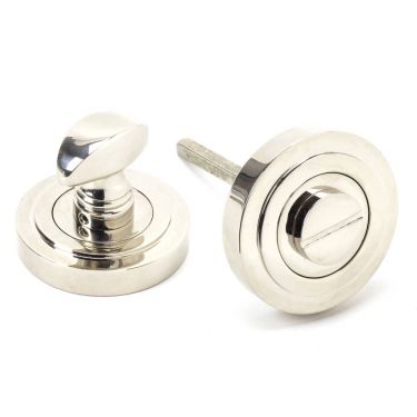 Click Here To Enlarge This Photo Of 45740 From The Anvil Polished Nickel Round Thumbturn Set (Art Deco)