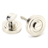 45740 From The Anvil Polished Nickel Round Thumbturn Set (Art Deco)