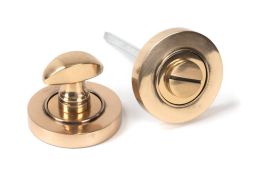 46109 From The Anvil Polished Bronze Round Thumbturn Set (Plain)