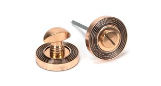 46111 From The Anvil Polished Bronze Round Thumbturn Set (Beehive)