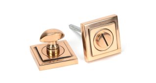 46112 From The Anvil Polished Bronze Round Thumbturn Set (Square)