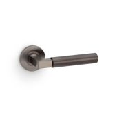 AW201DBZPVD - Alexander & Wilks Hurricane Lever Plain on 50x6mm Rose - Dark Bronze PVD