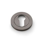 AW390DBZPVD - Alexander & Wilks Escutcheon Euro Profile on 50x6mm Rose - Dark Bronze PVD