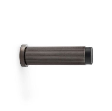 Click Here To Enlarge This Photo Of AW602-75-DBZPVD - Alexander & Wilks Projection Cylinder Doorstop Reeded 75x20mm - Dark Bronze PVD