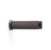 AW602-75-DBZPVD - Alexander & Wilks Projection Cylinder Doorstop Reeded 75x20mm - Dark Bronze PVD