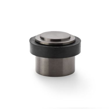 Click Here To Enlarge This Photo Of AW603DBZPVD - Alexander & Wilks Floor Mounted Doorstop Plain 35x40mm - Dark Bronze PVD