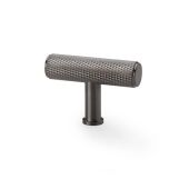 AW801-55-DBZPVD - Alexander & Wilks Knurled T-Bar Cupboard Knob 55mm - Dark Bronze PVD - 55mm