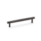 AW810-128-DBZPVD - Alexander & Wilks Brunel Diamond Knurled T-Bar Cabinet Handle - Dark Bronze PVD - 128mm Centres