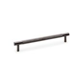AW810-160-DBZPVD - Alexander & Wilks Brunel Diamond Knurled T-Bar Cabinet Handle - Dark Bronze PVD - 160mm Centres