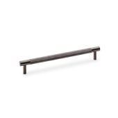 AW810-192-DBZPVD - Alexander & Wilks Brunel Diamond Knurled T-Bar Cabinet Handle - Dark Bronze PVD - 192mm Centres