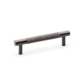 AW810-96-DBZPVD - Alexander & Wilks Brunel Diamond Knurled T-Bar Cabinet Handle - Dark Bronze PVD - 96mm Centres