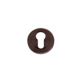 ZPZ001-ETB - Zoo Hardware Stanza Euro Profile Escutcheon (50mm dia) Etna Bronze (Designer Range)