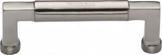 C0312 101-SN Heritage Brass Cabinet Pull Bauhaus Design 101mm ctc Satin Nickel Finish