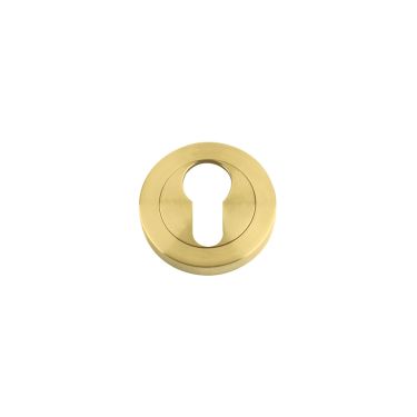 Click Here To Enlarge This Photo Of ZPZ001-FSB - Zoo Hardware Stanza Euro Profile Escutcheon (50mm dia) Favo Satin Brass (Designer Range)