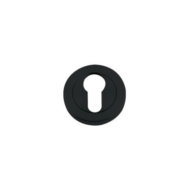 Click Here To Enlarge This Photo Of ZPZ001-OMB - Zoo Hardware Stanza Euro Profile Escutcheon (50mm dia) Oscuro Matt Black (Designer Range)