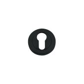 ZPZ001-OMB - Zoo Hardware Stanza Euro Profile Escutcheon (50mm dia) Oscuro Matt Black (Designer Range)