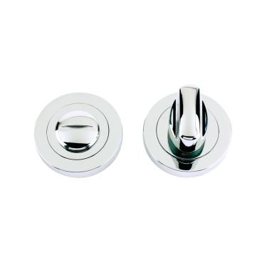 Click Here To Enlarge This Photo Of ZPZ004PN - Zoo Hardware Stanza Turn and Release (50mm dia) Polished Nickel (Designer Range)