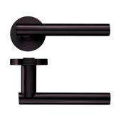ZPZ090-ETB - Zoo Hardware Stanza 'Lucca' Lever Handles on Round Screw on Rose - Etna Bronze (Designer Range)