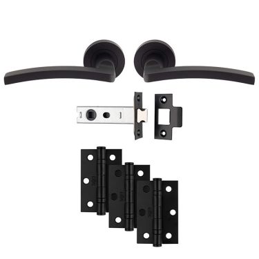 Click Here To Enlarge This Photo Of UDP009MB/INTB - Carlisle Brass 'Tavira' Ultimate Door Pack - Matt Black