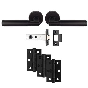 Click Here To Enlarge This Photo Of UDP006MB/INTB - Carlisle Brass 'Belas' Ultimate Door Pack - Matt Black