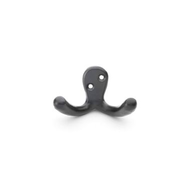 Click Here To Enlarge This Photo Of AW773BL - Alexander & Wilks Victorian Double Robe Hook - Black