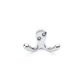 AW773PC - Alexander & Wilks Victorian Double Robe Hook - Polished Chrome